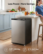 Feelfunn 3.0 Cu.ft Mini Freezer, Small Upright Freezer, Black