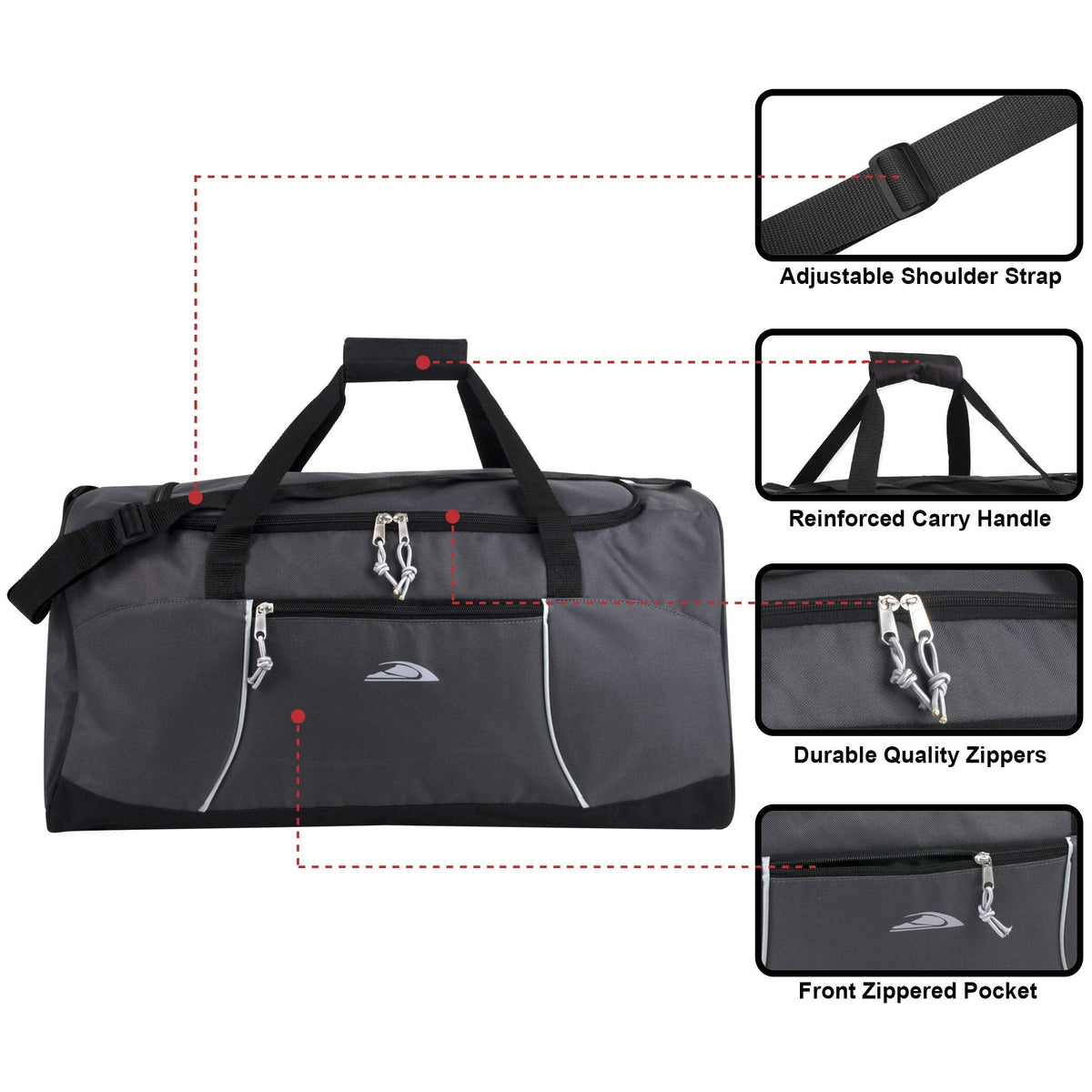 Trail maker 55 Liter, 24 Inch Lightweight Canvas Duffle Bags for Men & Women For Traveling, the Gym, and as Sports Equipment Bag/Organizer