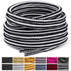 Stepace 2 Pairs Round Heavy Duty Boot Laces for Hiking and Work Boots
