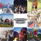 MAXTOP Large Bumbag Waist Fanny Pack Running Belt for Men Women Unisex Bum Bag with Headphone Jack and 4-Zipper Pockets Adjustable Belt for Travel Running Jogging Workout Hiking Gifts All Black