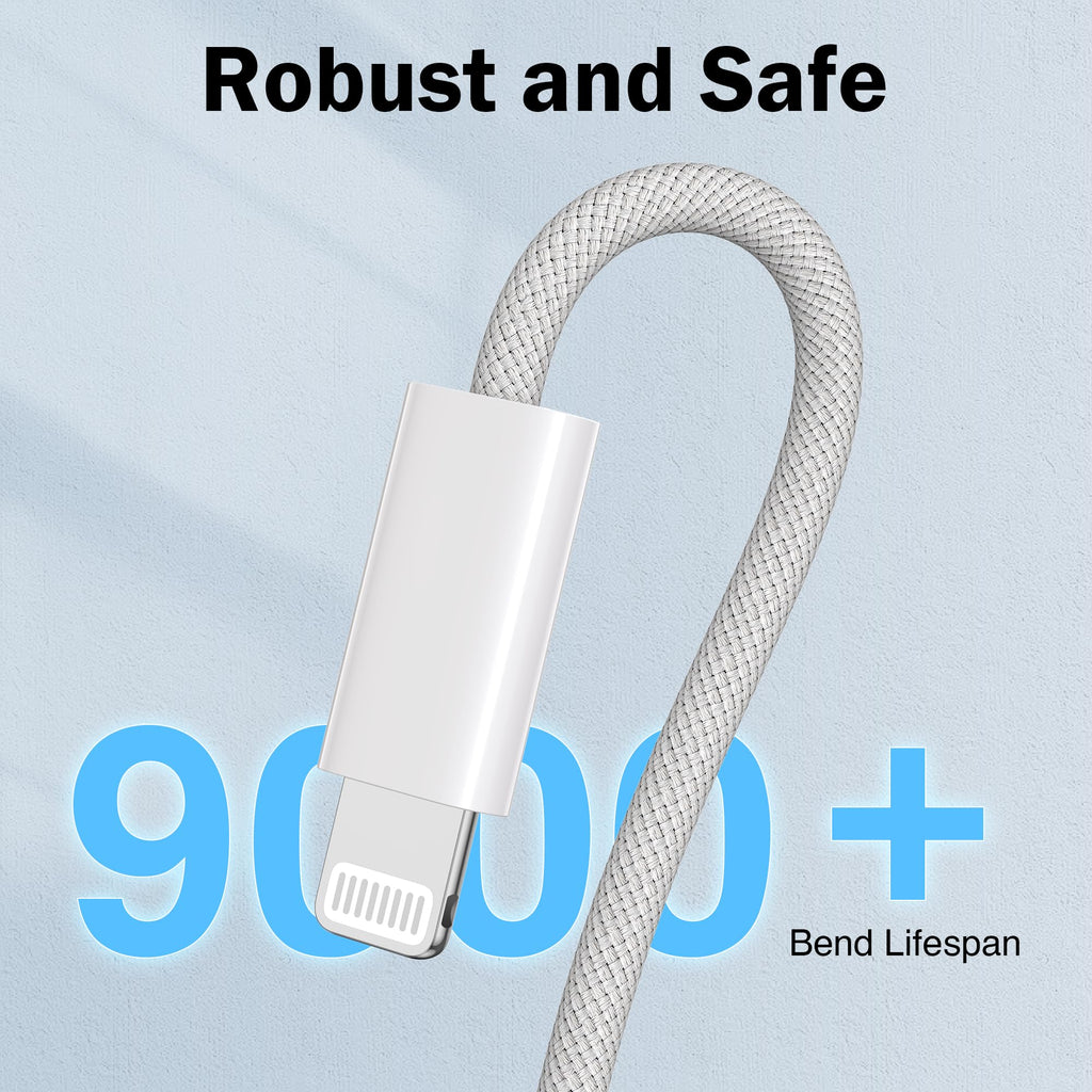 NIBIKIA iPhone Charger Cable 2Pack 1M [Apple MFi] USB to Lightning Cable