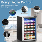 DOGHLY 0.95 Cu.Ft Mini Fridge Mirror Door for Beverages & Skincare, 24 Cans