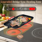 2 Burner Electric Cooktop 110V, 2000W Shard Power