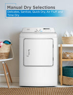 BLACK+DECKER 2.65 Cu. Ft. Portable Dryer, 8.8 lb. Capacity, BCED26, White