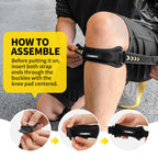 CAMBIVO 2 Pack Patella Tendon Knee Strap for Meniscus Tear & Osgood Schlatters Relief - Adjustable Knee Support for Running Stability, Jumper's Knee, Hiking & Gym Squats