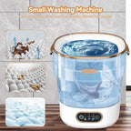 JUJOJB Portable Washing Machine, Folding 20L Mini Washer and Spin-Dryer