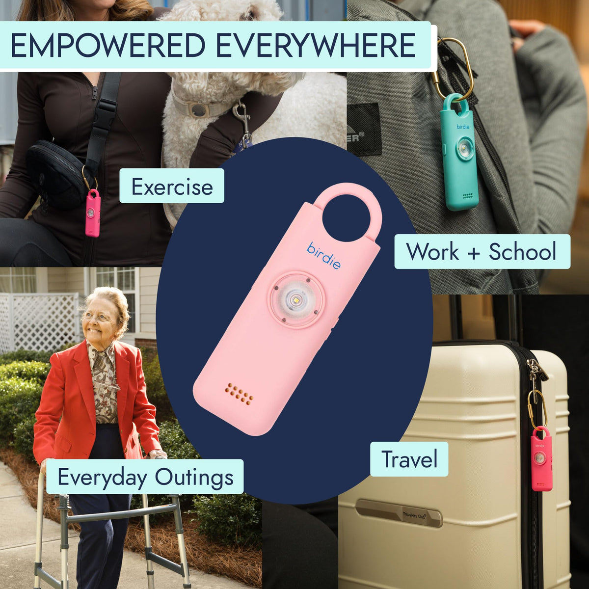 She’s Birdie 3.0 New Version – The Original Personal Safety Alarm for Women by Women–Loud Siren, Flash Light and Rechargeable Battery in a Variety of Colors (Coral Orange)