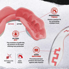 SAFEJAWZ Mouth Guard, Adult & Junior Dual Layer Gum Shield with Case