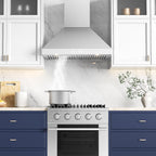 Hauslane Wall Mount Range Hood 30 Inch Convertible 350-750 CFM Low Noise