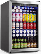 Icyglee 126 Can Mini Fridge, 3.2 Cu.Ft Beverage Refrigerator, Drink Cooler