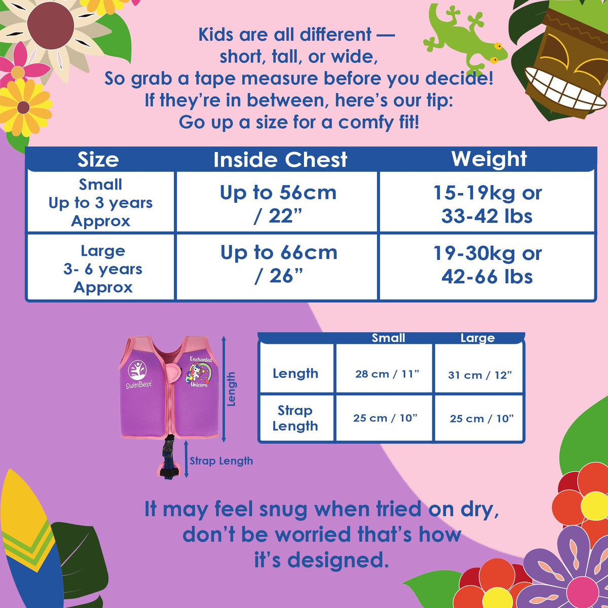 SwimBest Swim Vest - For Baby, Toddler & Kids. Adjustable Buoyancy Swim Jacket, ideal for pools/beaches/holidays & Learning to Swim