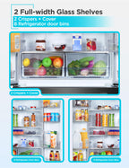 BLACK+DECKER 14 Cu. Ft. Convertible Freezer Refrigerator, Upright Freezer with Glass Shelves, ENERGY STAR rated, Frost Free, BUC1400XB, Black