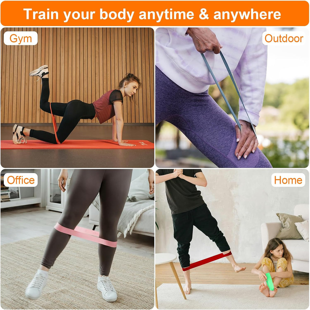 GRIFEMA GAK5001 Resistance Bands Set of 5 – Stretch Bands Home Gym Yoga