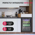 Icyglee 126 Can Mini Fridge, 3.2 Cu.Ft Beverage Refrigerator, Drink Cooler