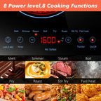 2 Burner Electric Cooktop 110V, 2000W, 24" Countertop & Built-in