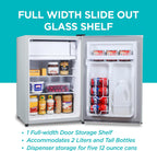 BLACK+DECKER 2.5 Cu. Ft. Compact Refrigerator, BCRK25V, Stainless Look
