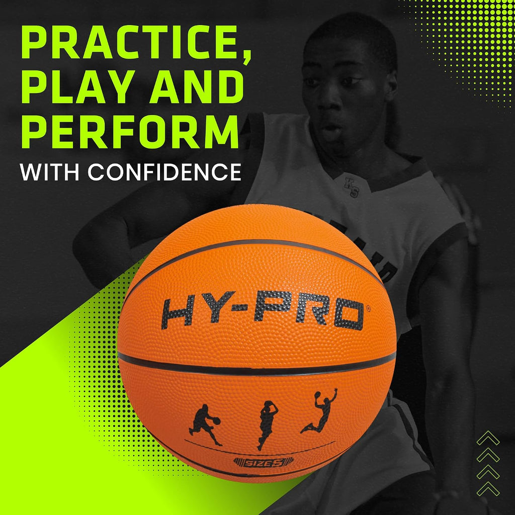 Hy-Pro Basketball Size 5 - Basketball Ball with Durable Rubber Compound