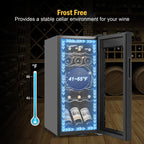 24" Dual Zone Wine and Beverage Refrigerator, Under Counter with Glass Door