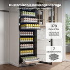Yeego Beverage Refrigerator - 24 inch 180 Cans Beer Cooler with Glass Door