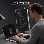 KYY Portable Monitor 15.6" 1080P Computer Monitor Screen Extender w/Cover