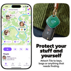 Life360 Tile - Bluetooth Tracker, Keys Finder and Item Locator for Keys, Bags and More. Phone Finder. Both iOS and Android Compatible. 1-Pack (Black)