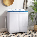 Giantex Portable Washing Machine, 20lbs Capacity, 12lbs Washer and 8lbs Spinner, Compact for Apartment RV, Gray & White, GX20313-PE