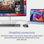 Dell 27 Plus QHD Monitor - S2725DSM - 27-inch QHD (2560x1440) 144Hz 1ms Display, 2 x 3W Speakers, HDMI/DisplayPort 1.4 Connectivity, Height/Tilt/Pivot/Swivel Adjustability, AMD FreeSync - Ash White