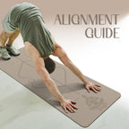 Yogii Yoga Mat - Non-Slip 6mm Thick TPE & Travel-friendly Yoga Mat - Perfect for Home & Gym Exercise Fitness & Pilates - With Laser Alignment Guides for Men & Women