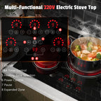 2 Burner Electric Cooktop 110V, 2000W Shard Power