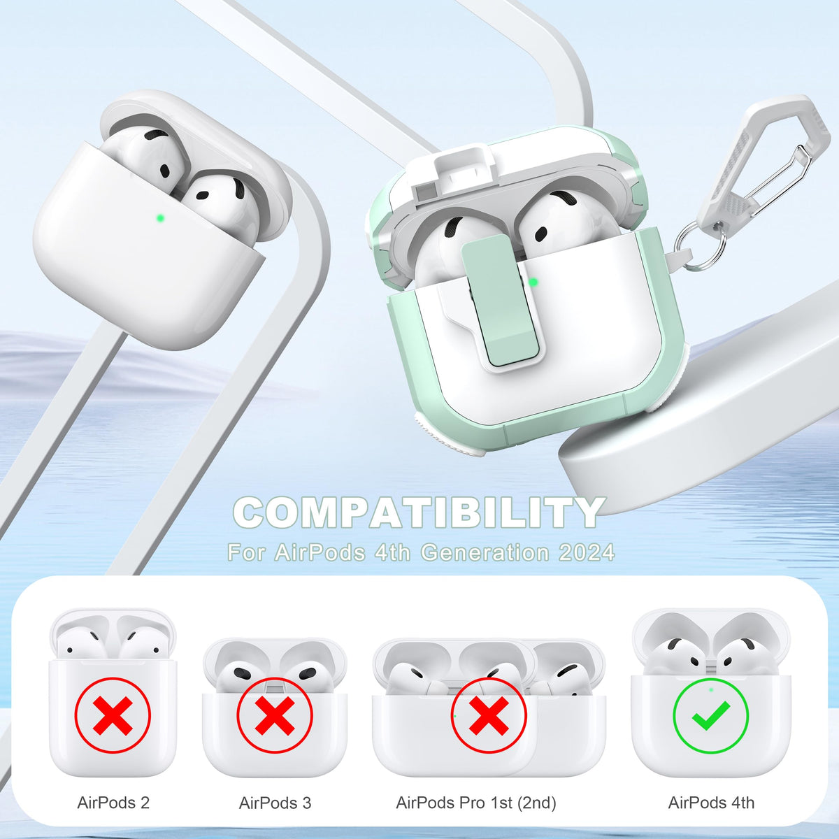 for AirPods 4 Case & AirPods 5 Case with Cleaner Kit,Clear Cover