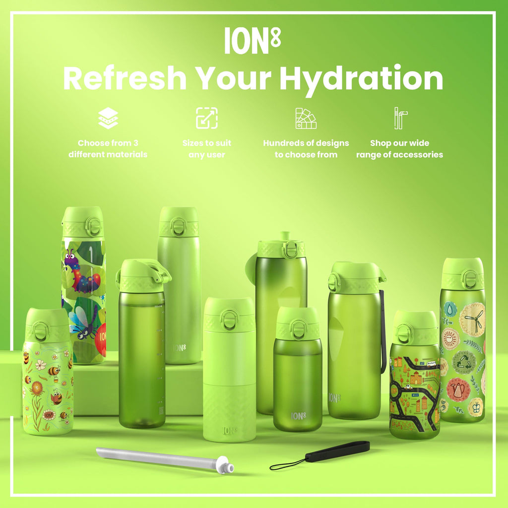 ION8 Leak Proof Water Bottle, 500ml (18oz), Fighter Jets