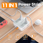 TESSAN Surge Protector Power Strip with 900J Surge Protection, 5 Ft, Grey