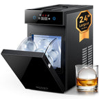ecozy 2.4" Clear Ice Ball Maker Countertop Minimal Footprint, Sphere Ice