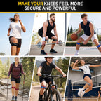 CAMBIVO 2 Pack Patella Tendon Knee Strap for Meniscus Tear & Osgood Schlatters Relief - Adjustable Knee Support for Running Stability, Jumper's Knee, Hiking & Gym Squats