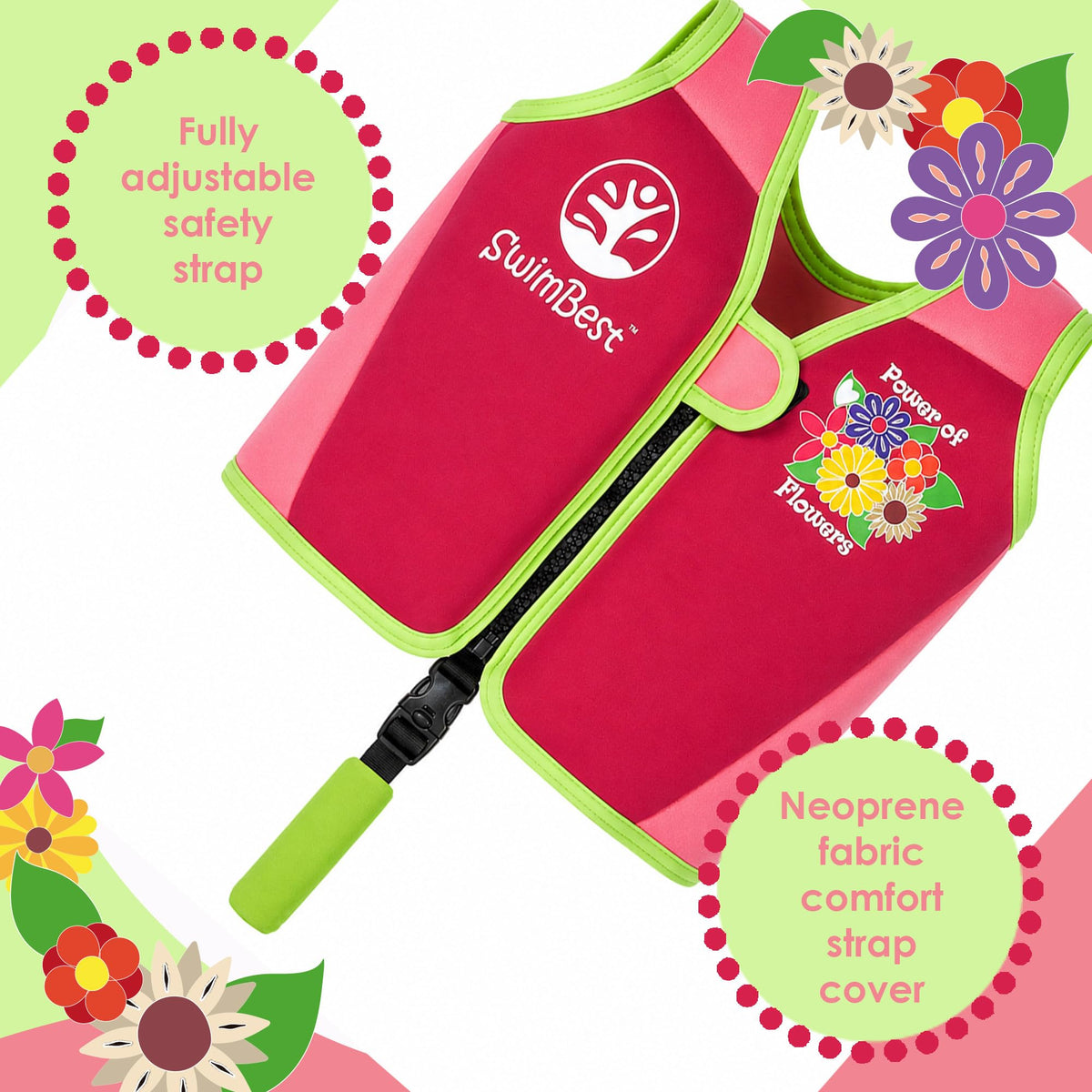 SwimBest Swim Vest - For Baby, Toddler & Kids. Adjustable Buoyancy Swim Jacket, ideal for pools/beaches/holidays & Learning to Swim