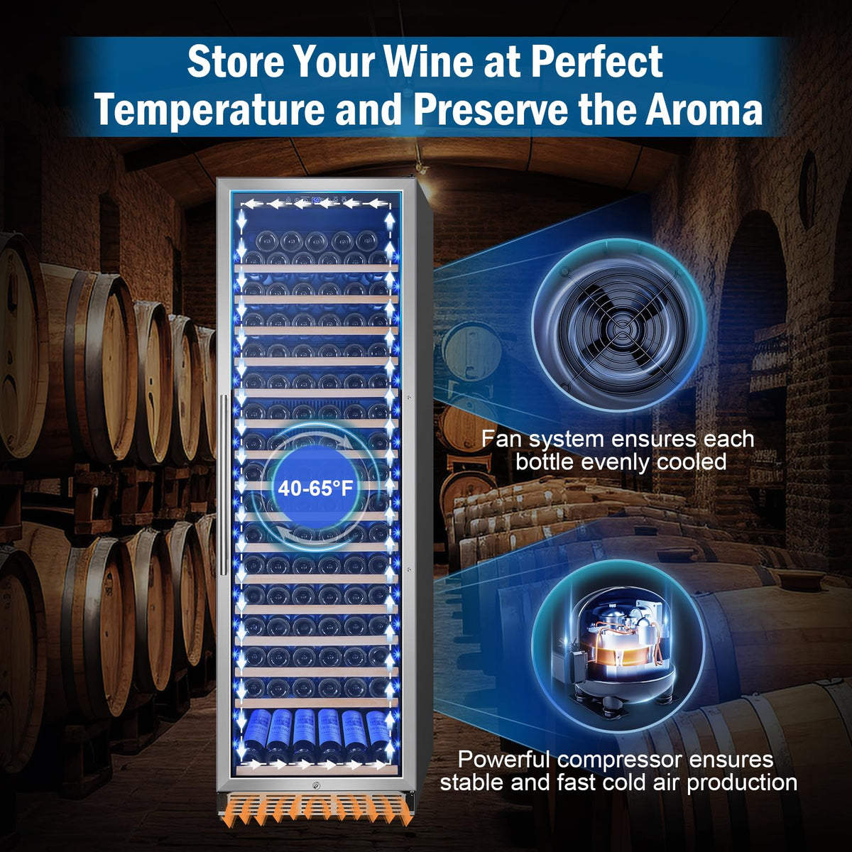 24" Dual Zone Wine and Beverage Refrigerator, Under Counter with Glass Door