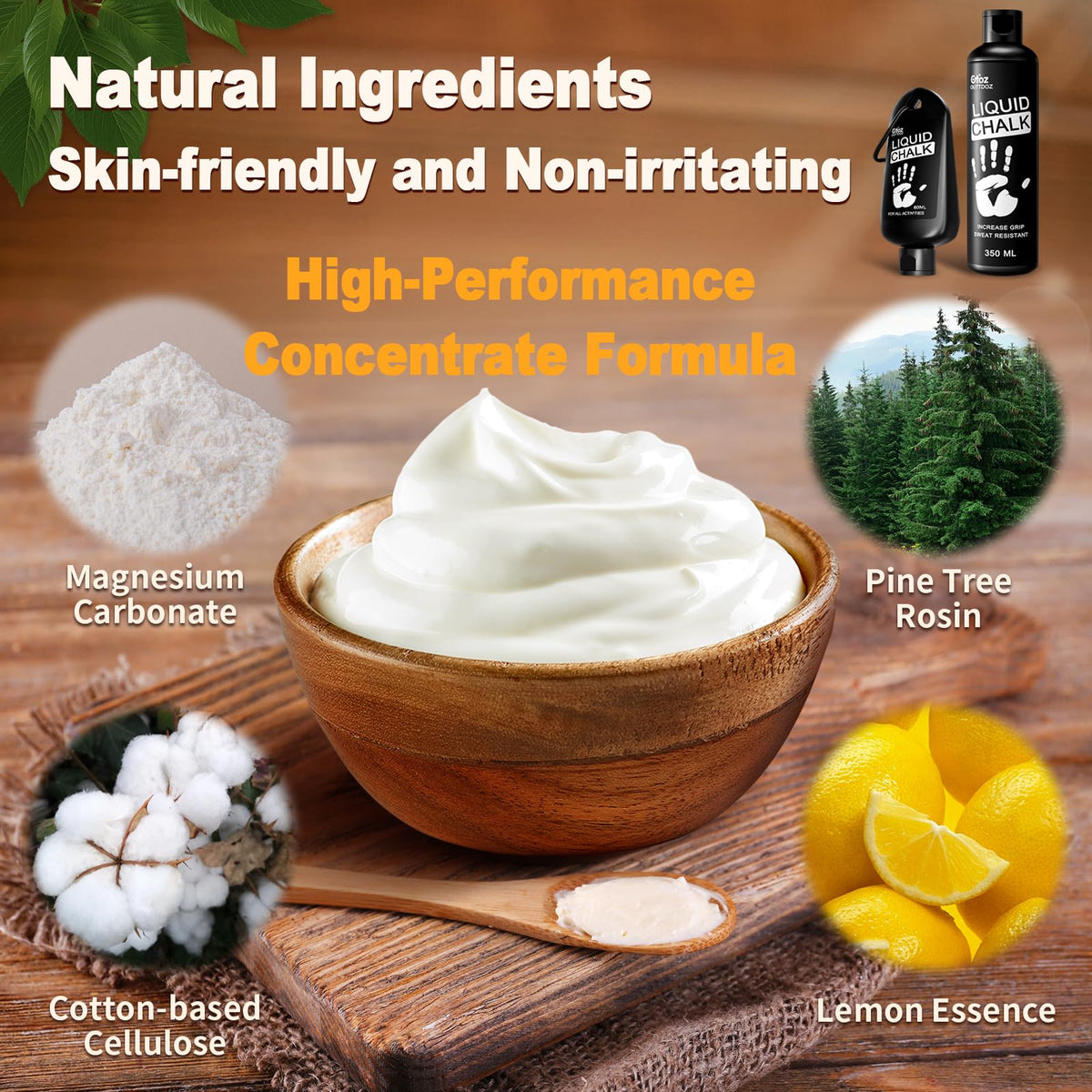 Liquid Chalk 60mL & 350mL for Weightlifting, Climbing & Gymnastics