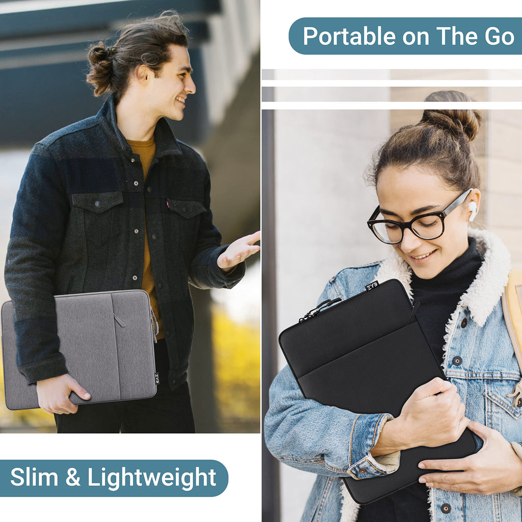 ZYB Laptop Sleeve 14 Inch, Waterproof Shockproof 14 Inch Laptop Case for 14" Notebook Lenovo Thinkpad IdeaPad, MacBook Air 15.3 2026-2023 M5 M4 M3 M2, 14" HP Dell Acer Chromebook Mac Pro 15-Black