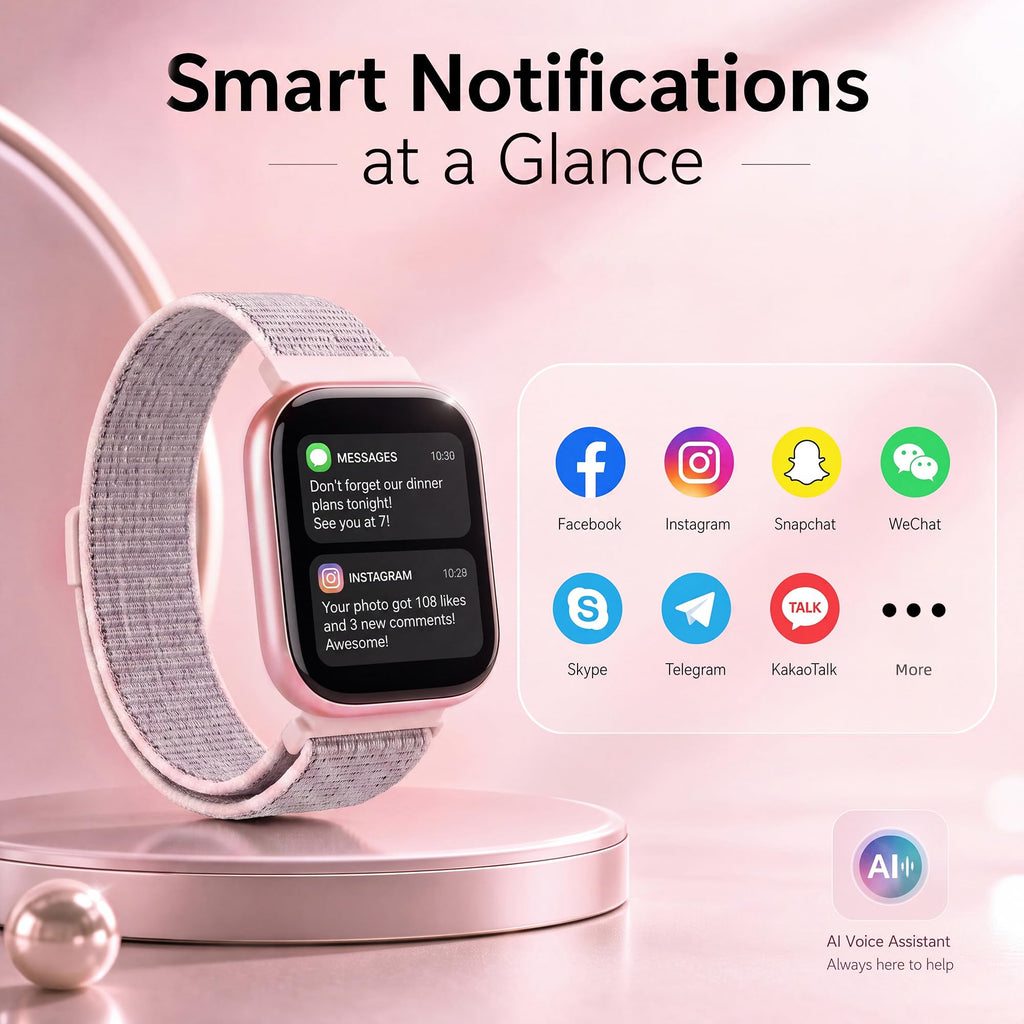 Smart Watch for Women, Bluetooth Answer/Make Calls, 1.83"HD Screen