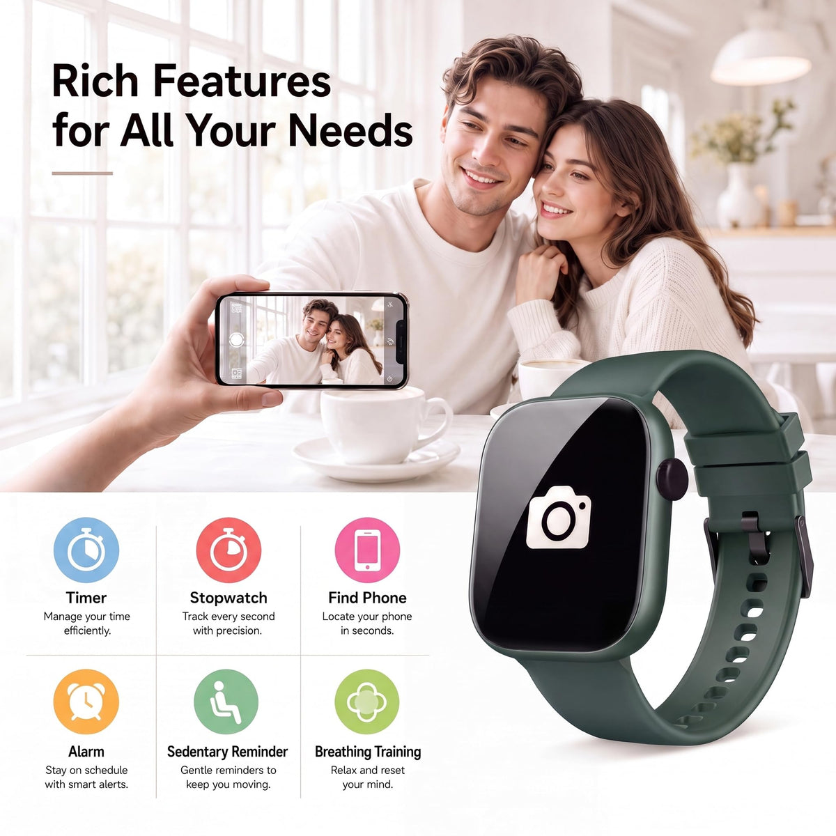 Smart Watch for Women, Bluetooth Answer/Make Calls, 1.83"HD Screen