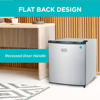 BLACK+DECKER 2.5 Cu. Ft. Compact Refrigerator, BCRK25V, Stainless Look