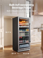 Ca'Lefort 48 Inch Wine & Beverage Refrigerator, 200 Can and 46 Bottle