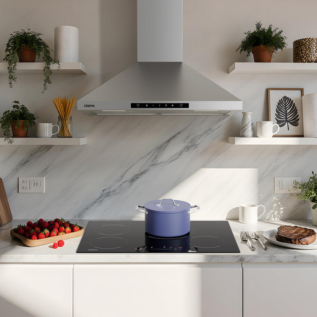 CIARRA Portable Range Hood, 2-Speed Desktop Kitchen Exhaust Fan