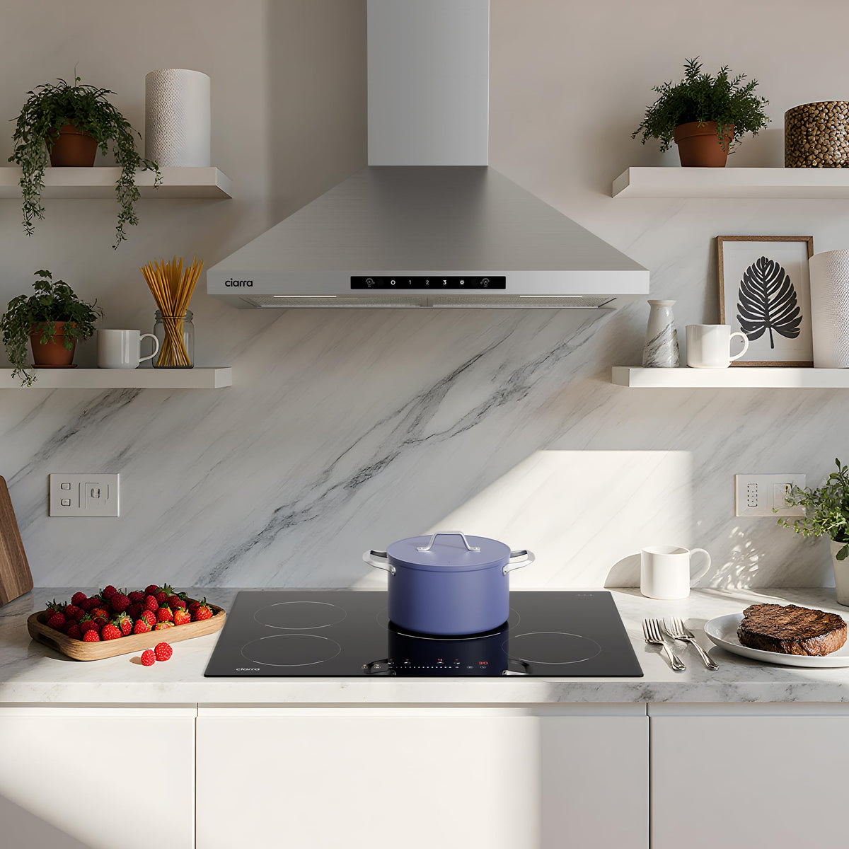 CIARRA Portable Range Hood, 2-Speed Desktop Kitchen Exhaust Fan