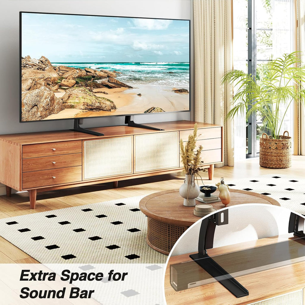5Rcom Universal Tabletop TV Stand Base for 22-65 Inch Flat Screen TVs