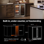 Ca'Lefort 48 Inch Wine & Beverage Refrigerator, 200 Can and 46 Bottle