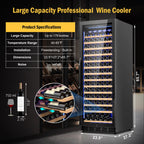 24" Dual Zone Wine and Beverage Refrigerator, Under Counter with Glass Door