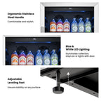 Yeego Beverage Refrigerator - 24 inch 180 Cans Beer Cooler with Glass Door