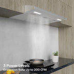 CIARRA Ductless Range Hood 30 inch Under Cabinet Hood Vent for Kitchen Ducted and Ductless Convertible CAS75918A