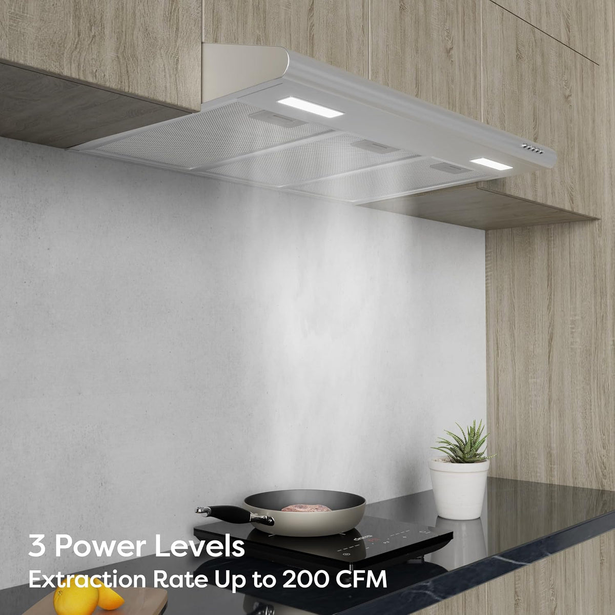 CIARRA Ductless Range Hood 30 inch Under Cabinet Hood Vent for Kitchen Ducted and Ductless Convertible CAS75918A